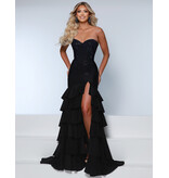 KATE PARKER Strapless corset beaded fitted mermaid w/ruffles 26301