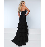 KATE PARKER Strapless corset beaded fitted mermaid w/ruffles 26301