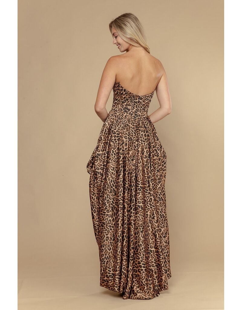 Strapless bubble hem high low gown 2526086