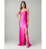 Corset bodice fully beaded fitted w/slit 1617