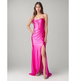 Corset bodice fully beaded fitted w/slit 1617