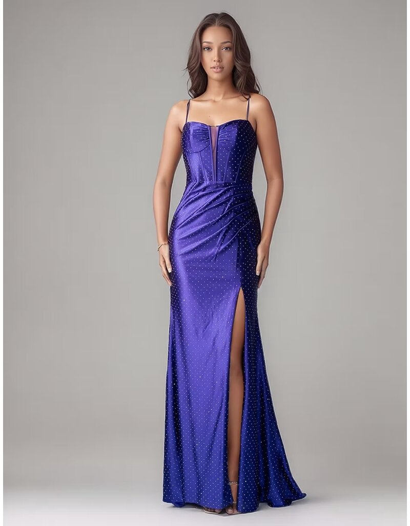 Corset bodice fully beaded fitted w/slit 1617