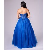Strapless sequin lace bodice tulle ballgown 8308