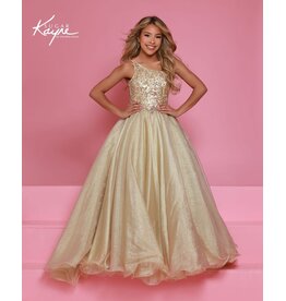 BEADED 1-SHLDR, FULL ORGANZA SKRT C407