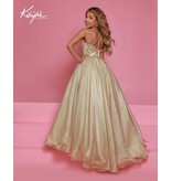 BEADED 1-SHLDR, FULL ORGANZA SKRT C407