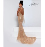 FIT & FLARE ONE SHLDR METALIC MESH 3320