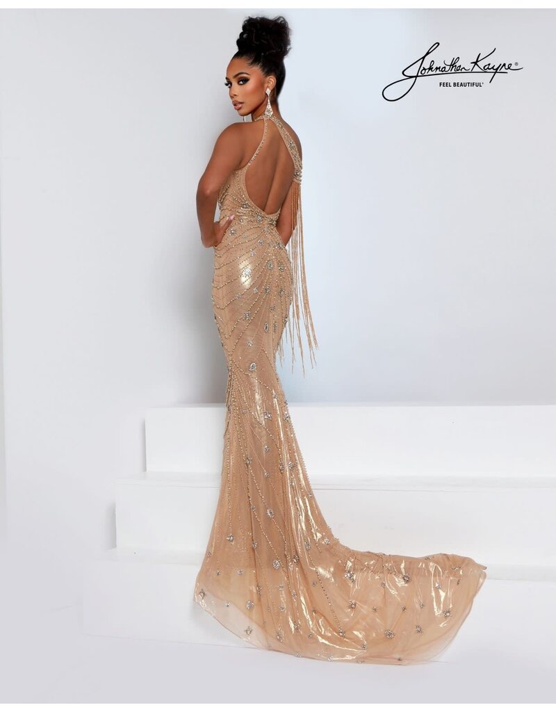 FIT & FLARE ONE SHLDR METALIC MESH 3320