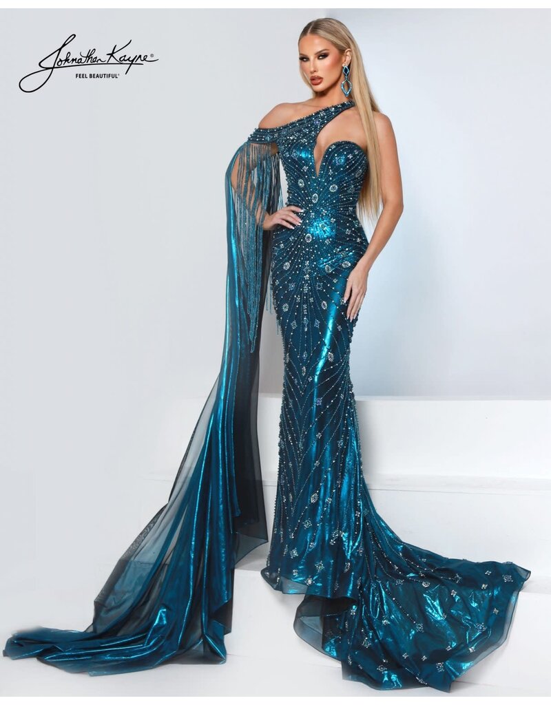 FIT & FLARE ONE SHLDR METALIC MESH 3320