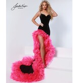VELVET, W/ ORGANZA RUFFLE, HIGHLOW 3304