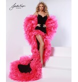 VELVET, W/ ORGANZA RUFFLE, HIGHLOW 3304