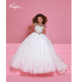 Sugar Kayne BALLGOWN W/ ORGANZA SKRT BEADED BODICE C405