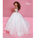 Sugar Kayne BALLGOWN W/ ORGANZA SKRT BEADED BODICE C405