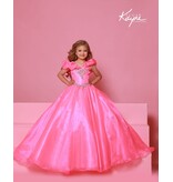 Sugar Kayne ORGANZA BALLGOWN, OFF SHLDR PUFF SLEEVE C410