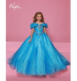 Sugar Kayne ORGANZA BALLGOWN, OFF SHLDR PUFF SLEEVE C410