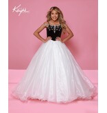 Sugar Kayne ORGANZA BALLGOWN W/ VELVET BEADED BODICE C412