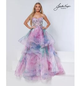 MESH STRPLESS RUFFLE BALLGOWN 3201