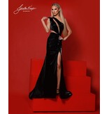 METALLIC JERSEY ONE SHLDR W/ CUT OUTS 3255