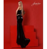 METALLIC JERSEY ONE SHLDR W/ CUT OUTS 3255