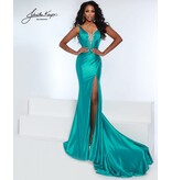 FIT & FLARE, OPEN BACK, W/ BEADED DETAIL 3207