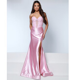 KATE PARKER Strapless lace bodice fitted satin skirt 26089