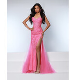 KATE PARKER Strapless lace fit n flare w/leg slit 25447