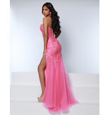 KATE PARKER Strapless lace fit n flare w/leg slit 25447