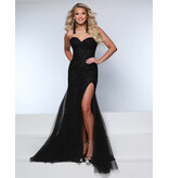 KATE PARKER Strapless lace fit n flare w/leg slit 25447