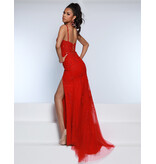 KATE PARKER Lace tank strap lace fit n flare tulle gown 25935