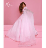 Sugar Kayne One shoulder beaded bodice organza ballgown C414