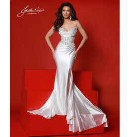 FIT & FLARE, STRPLESS, W/ RUCHED NECKLINE 3203