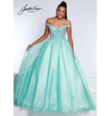 OFF SHOULDER BALL GOWN W/ SEQUIN BODICE 2652