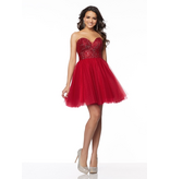 SEQUIN STRAPLESS, TULLE SKIRT 33052