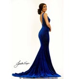 TANK VELVET BEADED GOWN 2308