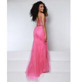 KATE PARKER Lace fit n flare lace up low back gown 25936