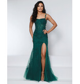 KATE PARKER Lace fit n flare lace up low back gown 25936