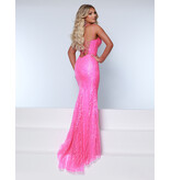 Spaghetti strap sequin fitted mermaid 24739