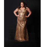 Spaghetti strap sequin fitted mermaid 24739