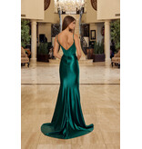 Spaghetti strap satin fitted beaded corset bodice Y126802