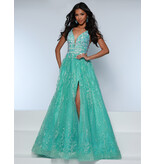 KATE PARKER Sequin Tank V-neck glitter ballgown 26323