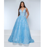 KATE PARKER Sequin Tank V-neck glitter ballgown 26323