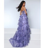 KATE PARKER Strapless sequin ruffle a-line w/slit 26308