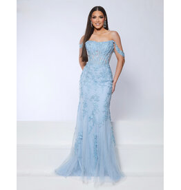 KATE PARKER Beaded lace fitted off the shoulder corset 26038