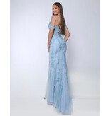 KATE PARKER Beaded lace fitted off the shoulder corset 26038