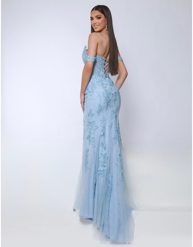KATE PARKER Beaded lace fitted off the shoulder corset 26038