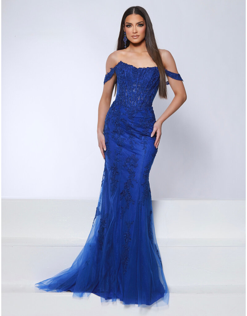 KATE PARKER Beaded lace fitted off the shoulder corset 26038