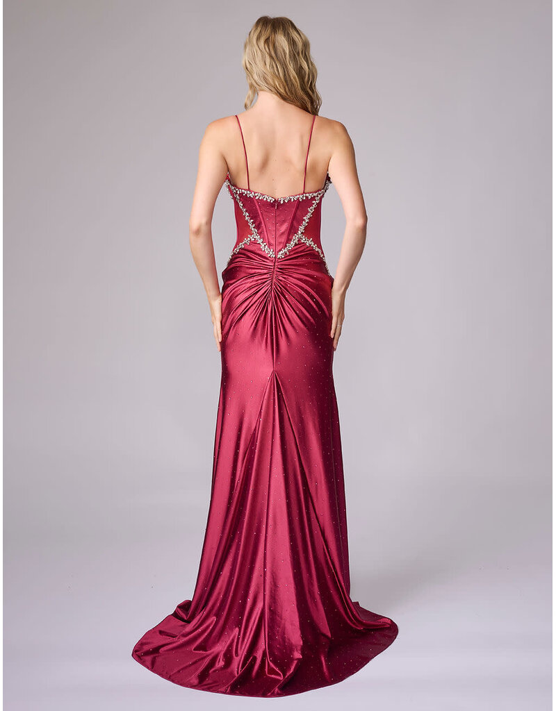 SATIN, SPG STRAP, CORSET BODICE, FITTED 4452