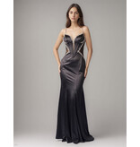 SATIN, SPG STRAP, CORSET BODICE, FITTED 4452