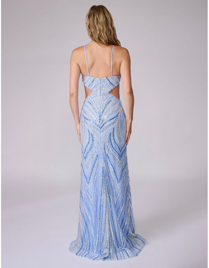 BEADED, CUT OUT WAIST, 9214N