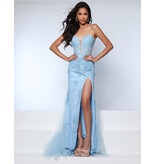 KATE PARKER Strapless shimmer lace corset fit n flare 26324