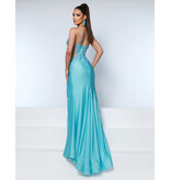 KATE PARKER Spaghetti strap side beaded lace mesh fit n flare 26267